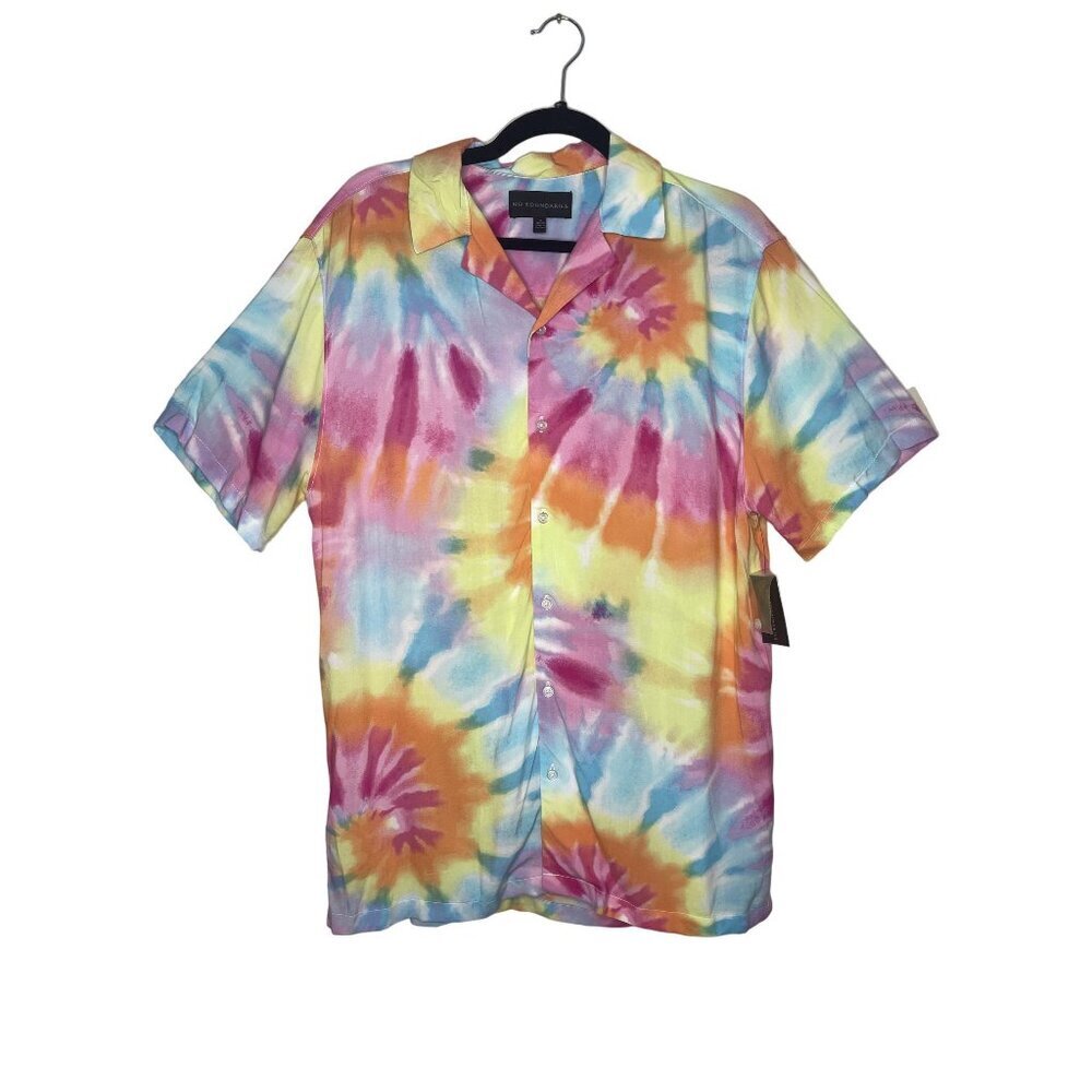 No‎ Boundaries Men's Tie-Dye Shirt M 38-40 Bright Colors New With Tags